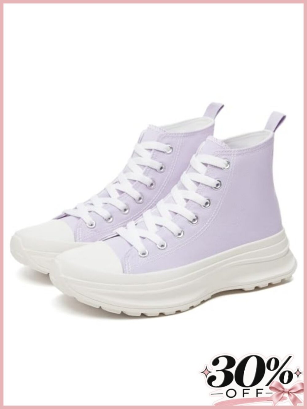 Womens High Top Platform Canvas Sneakers Casual Classic Lace-Up Shoes